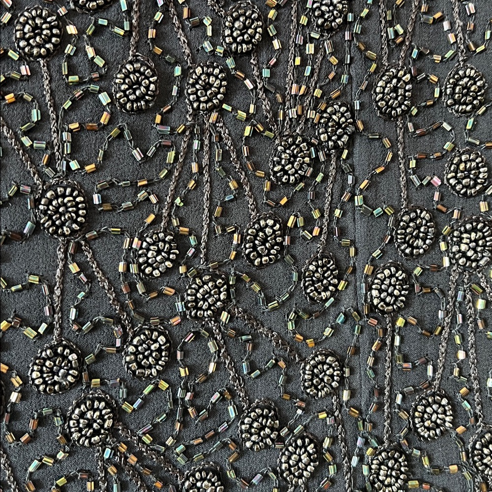 Adrianna‎ Papell - Navy Beaded Silk Formal Shell - 8 - Picture 7 of 10